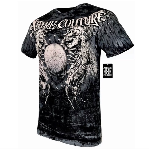 Xtreme Couture Archaic By Affliction Men's T-Shirt - Evesham Y2K Graphic Tee, Regular Fit